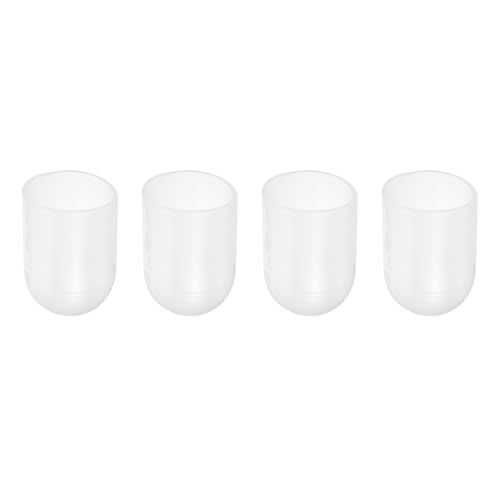 Image of uxcell 4Pcs Silicone End Caps, 33mm(1-5 /16 inch) ID 29mm(1-1 /8 inch) Height Round Rubber Elastic Screw Thread Protectors Flexible Screw Bolt Covers Caps for Metal Tube Rod Bolt, Clear