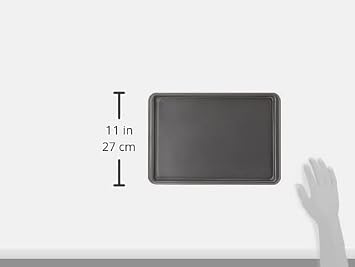 GoodCook Everyday Nonstick Baking Sheet Set, 3 Pack Includes Small (139) Medium (151) and Large (1711) Pans Carbon Steel Construction Cookie Sheets Bakeware Set, Gray