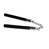 1 PCS Nunchucks Safe Solid Rubber Training Nunchakus with Firm antirust Steel Chain and Smooth Axletree System,Very Good for Beginners, Adults and Professionals Perform, Exercise,Practice, Training
