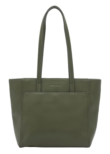 Sac shopper FREDsBRUDER My Bestie Khaki en cuir de qualité premium et finitions soignées