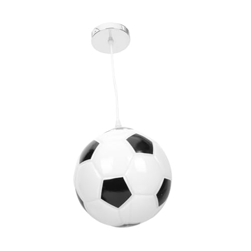 SHINEOFI Lustre en Verre De Football Moderne Suspendu 20 Cm, Lampe Suspendue De Football en Verre Transparent, Éclairage Décoratif pour Salon Chambre...