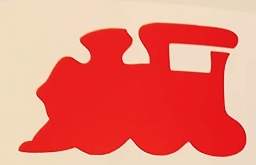 30 x red train stickers for craft embellishment and children's fun 5 cm x 2.5 cm (2
