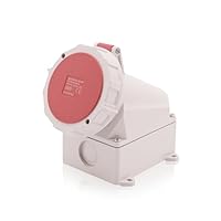 PC ELECTRIC Connettore Maschio Per Collegamento CEE, 400 V, 32 A, Rosso - Foto 5