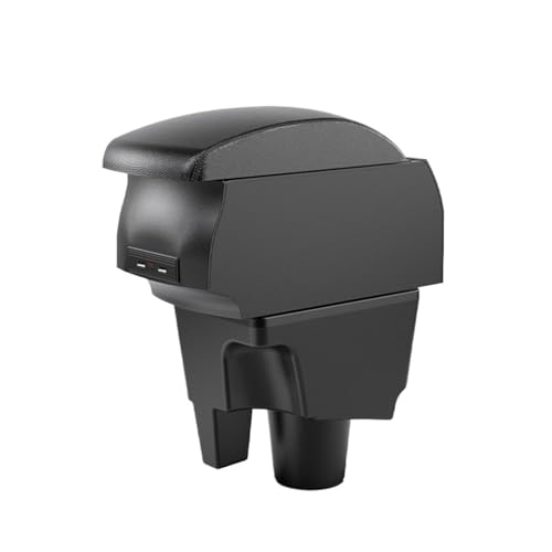 アクア対応 プリウスC アクア対応 車用アームレスト収納ボックス、オーダーメイドのインテリアアクセサリー(B1 Black Red double)