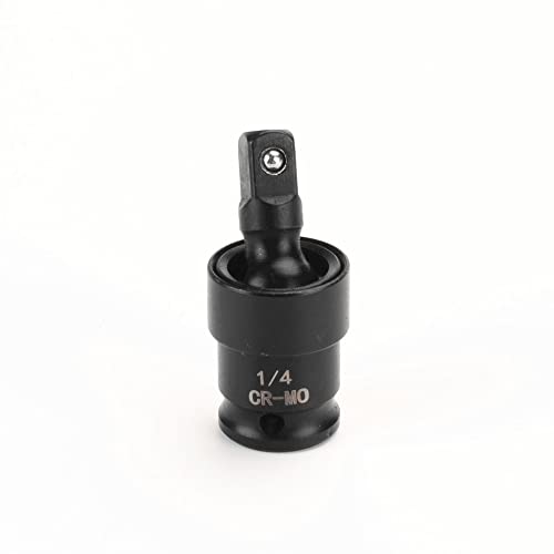 FLZOSPER 1/4-Inch Drive Impact Universal Joint, Flexible, CR-MO Steel, Radius Corner Design, U-joint Swiveling Adapter - Thumbnail 3