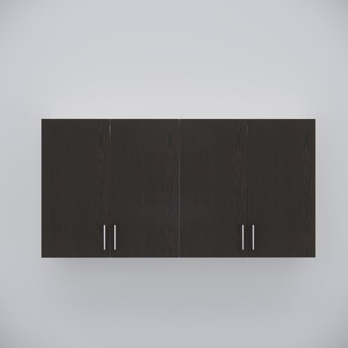 Image of SPECIALITY PANELS 4 Door Modular Wall Mounted Kitchen Cabinet with Adjustable Shelf Space Saving Storage Unit Durable Engineered Wood Cupboard for Kitchen Living Room Utility Organizer Furniture