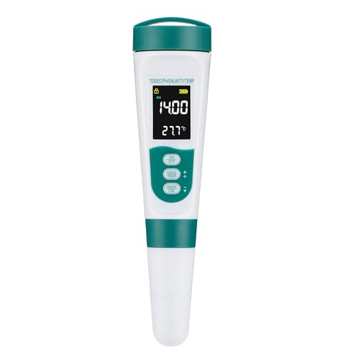 Image of 5-in-1 Digital Water Tester TDS Meter Auto Calibration for Pool & Aquarium | Portable Water Quality Testing Pen with EC pH Salinity Temperature and TDS Meter for Drinking Water, Fish Tank, Hydroponics