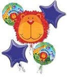 SAFARI JUNGLE LION BALLOONS HAPPY BIRTHDAY BOUQUET