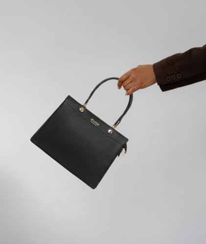 Image of EXOTIC Aurelia Structured Handbag for Women with Multi Compartment Work Bag with Top Handle & Detachable Sling Strap | Elegant Office & Daily Carry Tote