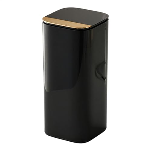 Organizador de pinceles de maquillaje con tapa, 4 rejillas para pinceles cosméticos, soporte para cepillo de maquillaje a prueba de polvo, soporte para cepillos de elevación automático, organizador