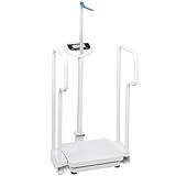 Medical Grade Digital Scale with Handles for Elderly, Height and Weight Scale for Doctor Office, Scale with Height Measurement, 485lbs Weight Capacity, HD LED Display, USB Rechargeable