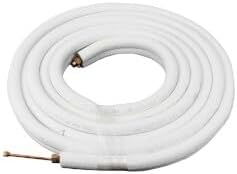 1/4" LL x 1/2" SL Mini Split Refrigerant Line Set w/ Flare Nuts, 1/2" Insulation (25 Ft.)