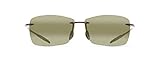 Maui Jim Sunglasses | Lighthouse HT423-11 | Smoke Grey Rimless Frame, Polarized Maui HT Lenses, with Patented PolarizedPlus2 Lens Technology