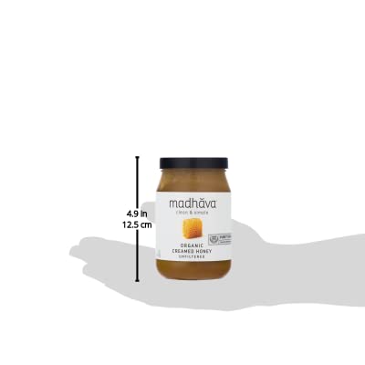 Miniatura 9 de Madhava Organic Combo - Miel sin filtrar 2 tarros de 22 onzas (22.01oz) con salsa de miel de madera gratis