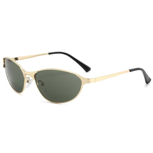 Verres solaires tendance en métal ciselé protection UV400 style œil de chat