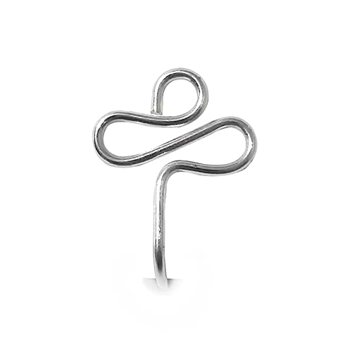 Nose Ring Fake - Sterling Silver Nose Cuff - Faux Septum - Non Piercing Jewelry - Clip On Nose Ring