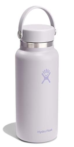 Image of Hydro Flask Water Bottle - Insulated Stainless Steel - Wide Mouth Flex Lid, Non Spill, Leakproof and Refillable in 32 Oz Cloud Pink