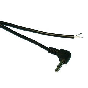 3.5mm Right Angle Mono Plug to Bare Wire : 70-3526 (1)