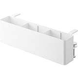 山崎実業(Yamazaki) テーブル横 リモコンラック ホワイト 本体：W30×D10×H9.5～11cm(調節ネジ含む) タワー tower デスク 後付け タブレットスダンド 充電したまま収納 1574