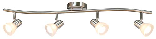 XiNBEi Lighting Luz de trilha, iluminação de pista de cozinha 4 luzes, barra de luz moderna em forma