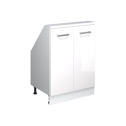 Vicco Dachschrägenschrank Rion, Weiß Hochglanz/Weiß, mit 2 Türen Vicco Dachschrägenschrank Rion, Weiß Hochglanz/Weiß, mit 2 Türen