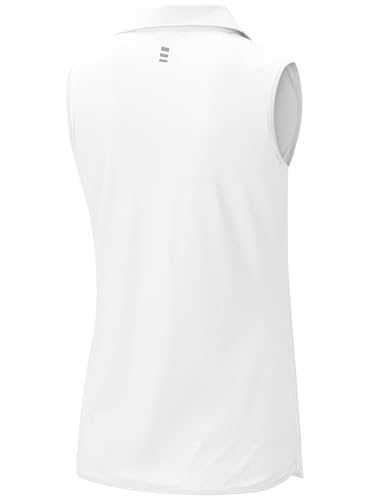 BGOWATU Women's Sleeveless Golf Polo Shirts 1/4 Zip Tennis Tank Tops with Collar UV Protection Quick Dry3