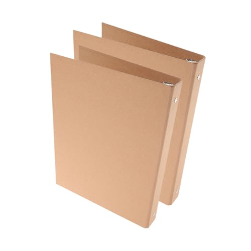 Couverture de classeur papier kraft A4 rechargeable à 4 anneaux pour notes et documents