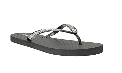 Image of REDVOLUTION Women's Rhinestone Sandals Soft Platform Footbed Midsole Fashion Flip Flop
