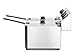 HENDI Fritteuse, Friteuse, Fritöse, einstellbar bis 190°C, Kaltzone, mit Frittierkorb und Deckel, Entnehmbar Becken, Sicherheitsthermometer, 2x8L, 230V, 7000W, 550x430x(H)345mm, Edelstahl