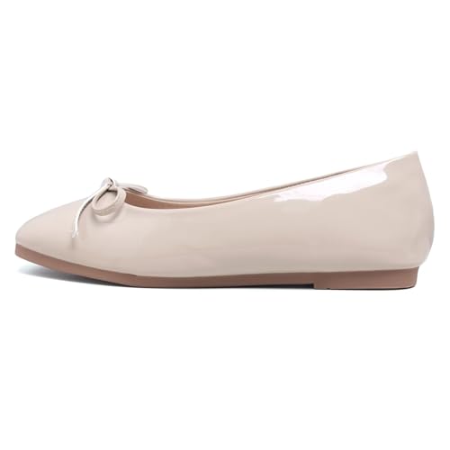 Image of Dear Time Women's Casual Foldable Ballet Flats Square Toe Ballerina Flats Shoes Comfortable