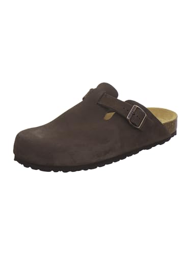 AFS-Schuhe 3900 Herren Clogs, Bequeme Hausschuhe für Männer, Pantoffeln aus Leder, Made in Germany (45 EU, Espresso Velo...