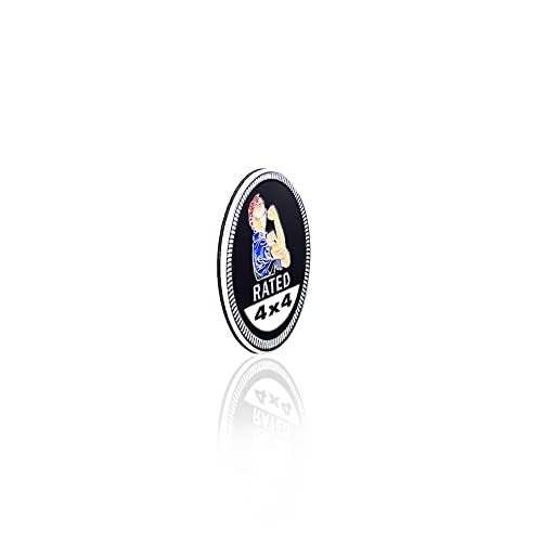 Image of 2Pcs Rated Emblem Hercules Rated 4 x 4 metal car badges 3D round car badges Beautiful car stickers 4 x 4 car stickers round car badges Stickers (black)