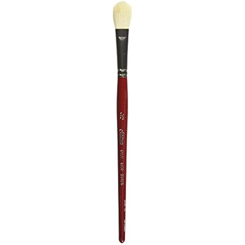 Silver Brush 5519S-012 Silver Mop Short Handle Blender Brush, White, Oval, 1/2-Inch Cover