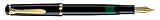Tintensichtfenster Pelikan 804097 Kolbenfüllhalter Classic M200, Feder EF Schwarz