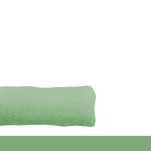 Image of Soft Teddy Fleece Xmas Door Draught Excluder – Decorative Draft Stopper Cushion for Bedroom, Living Room & Kitchen – Cold Air Blocker (Sage-Green)