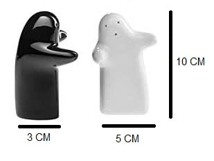Image of Salt and Pepper Seasoning and Spice Shakers Cute, Novelty, Modern and Vintage Hug Design Couple Set for Retro Farmhouse Home Decorative Dispenser for Kitchen Black and White
