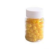 Floating Ball Bait, Silicone Soft Fishing Float Beads, 8mm 10mm 14mm Bait Balls, Yellow Fishing Float Pellets(8mm Vial)