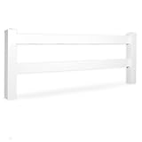 Weatherables 2-Rail 3’ H x 320’ W Vinyl Fence Project Pack– White Vinyl Fencing Kit, Includes 80-8 ft Rails, 41-5’x5’x60” Posts with External Post Caps