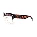 SA106 Retro Nerdy Thick Half Rim Hipster DJ Clear Lens Fashion Eyeglasses [Tortoise Gold - Clear]