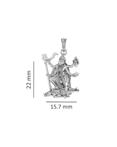 Pendentif Kaali Maa argent anti irritation pour peau sensible avec chaîne - 4