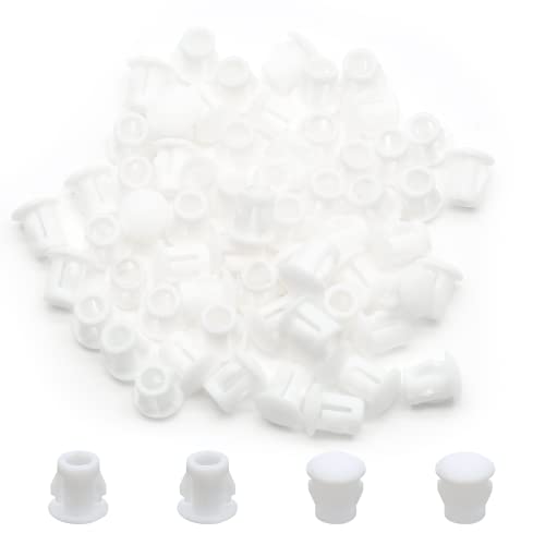 suiwotin Hole Plugs Plastic, 5mm/3/16, White, 30PCS