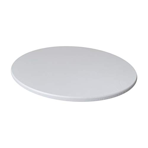 #N/a Funda de mesa redonda antideslizante paño impermeable Protector de Mantel ajuste 60cm de diámetro - Blanco
