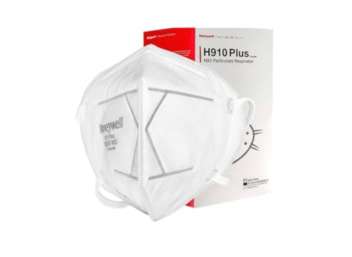 Image of Honeywell H910 Plus N95 NIOSH Certified Disposable Respirator (White, Filter Efficiency 95%, Pack of 10) for Unisex