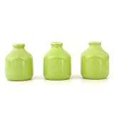 Small Ceramic Vase Set of 3 Vases for Flowers,Modern Floral Bud Vase Living Room Decor,Boho Vases Ba