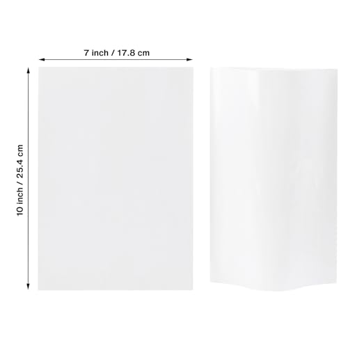 Image of 7x10 Inch White Sublimation Shrink Wrap Sleeve for Tumblers and Mugs and Other Sublimation Blanks, Heat Transfer Shrink Wrap Sleeve for Print by Oven, 50 Pcs Shrink Wrap Film