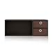Furinno 10005EX/BR Wall-mounted Storage Shelf with 2 Bin Drawers, Espresso/Brown