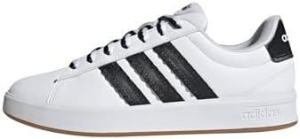 adidas GRAND COURT 3.0 Kadın Ayakkabı Düşük Taban (Futbol Dışı), ftwr white/core black/GUM10, 38 2/3 — Amazon ürün görseli