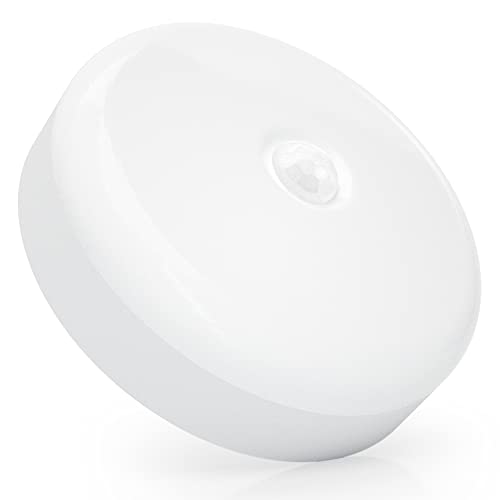 Denidou Veilleuse LED à détecteur de mouvement avec lampe blanc froid, lumières LED à piles avec coussinets adhésifs, cuisine, chambre à coucher Cover