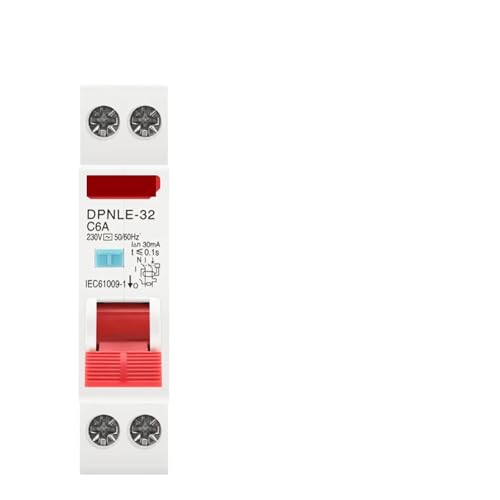 Disjoncteur automatique 16A 1P+N AC 230V 6kA pour tableau électrique