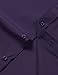 JEMITOP Men's Stretch Regular Fit Long Sleeve Dress Shirts Formal Wedding Prom Business Casual Button Down Up Shirts with Pocket Purple L